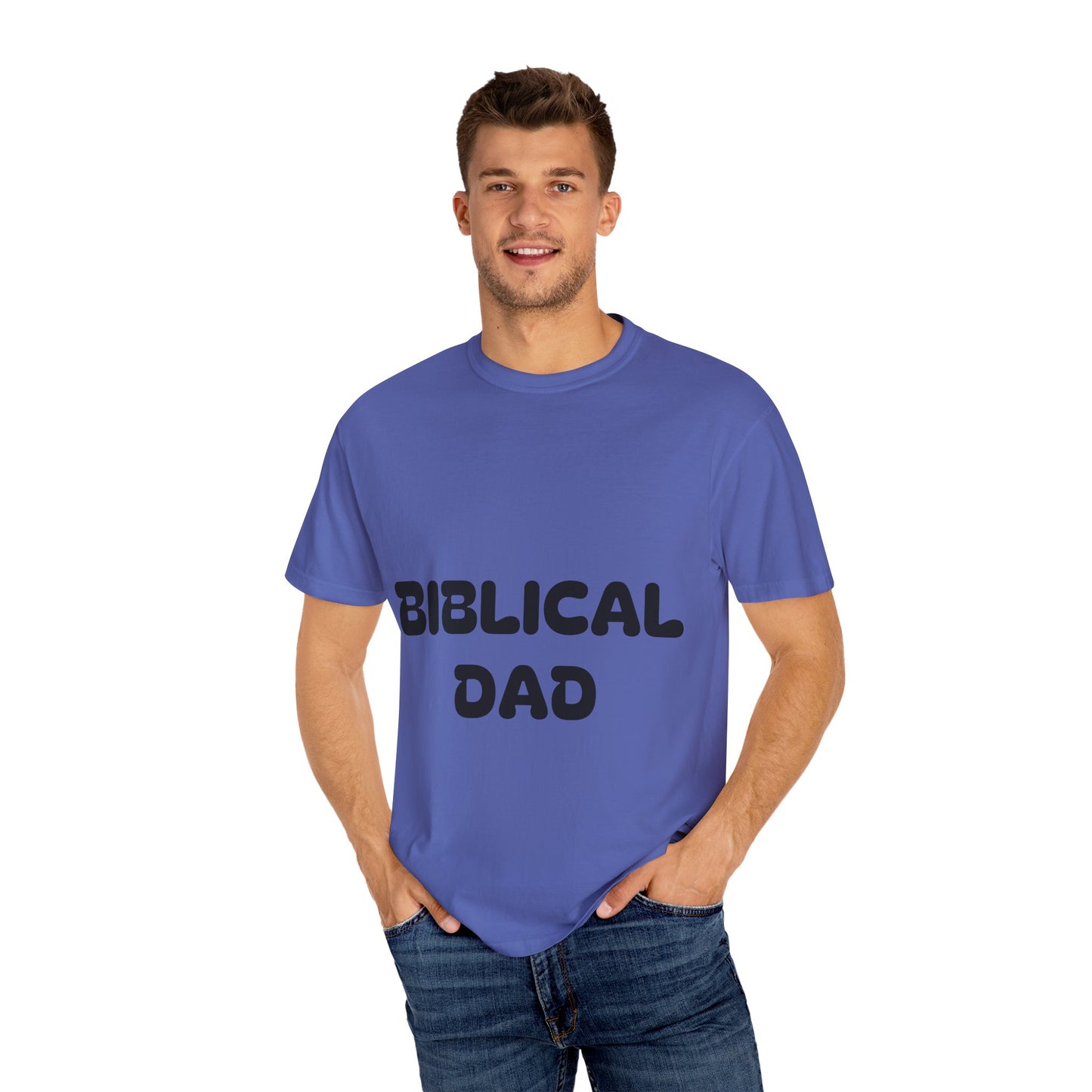 Biblical Dad T-Shirt | Unisex Garment-Dyed Tee for Fathers | Great Father's Day Gift, Family Gatherings, Casual Wear, Spiritual Joy, [...]