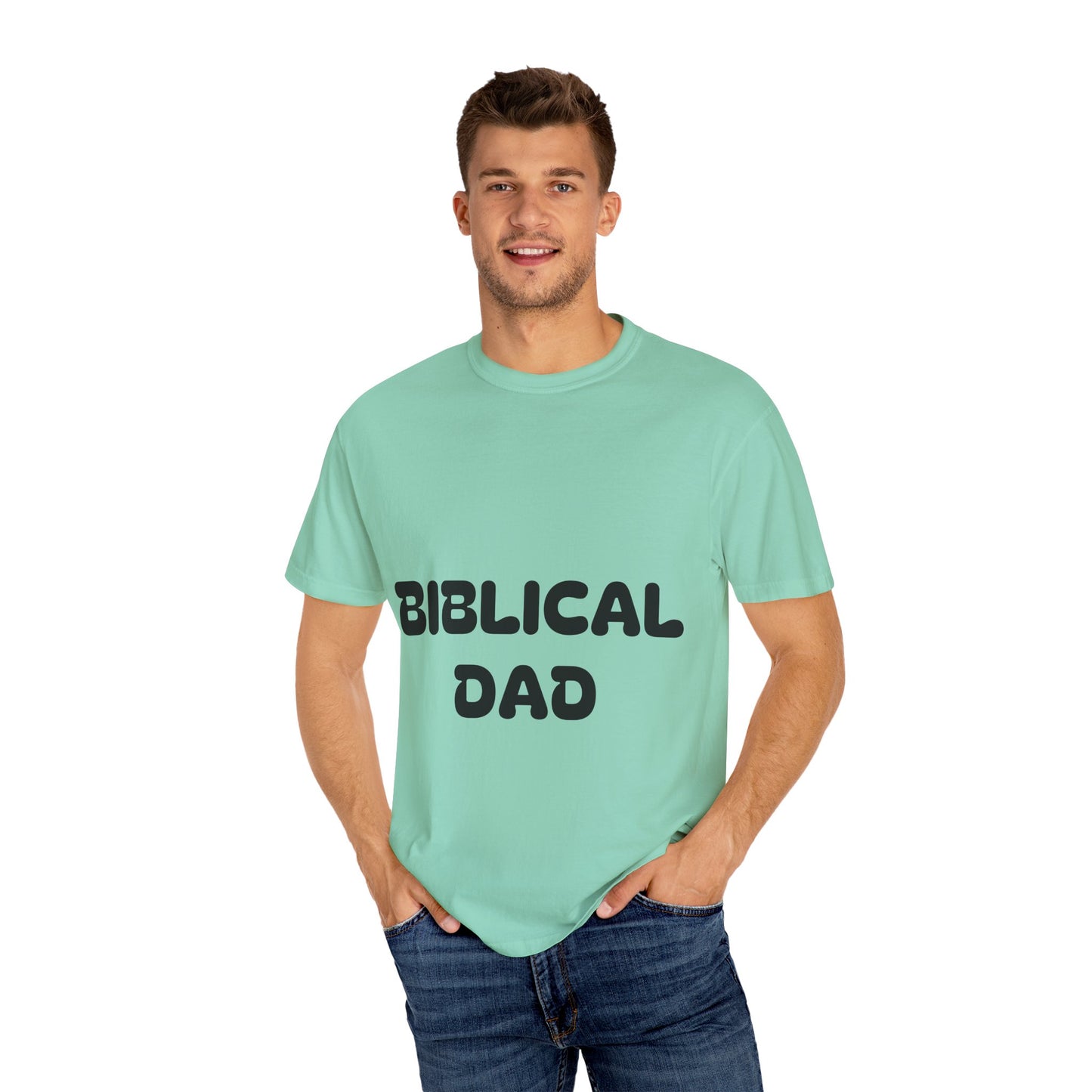 Biblical Dad T-Shirt | Unisex Garment-Dyed Tee for Fathers | Great Father's Day Gift, Family Gatherings, Casual Wear, Spiritual Joy, [...]