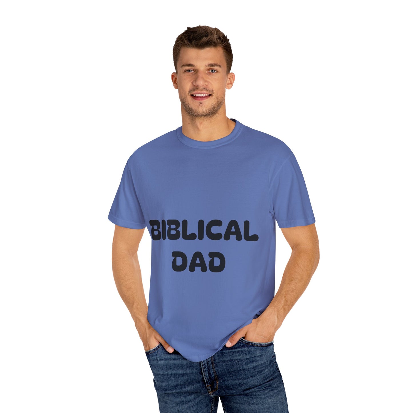 Biblical Dad T-Shirt | Unisex Garment-Dyed Tee for Fathers | Great Father's Day Gift, Family Gatherings, Casual Wear, Spiritual Joy, [...]