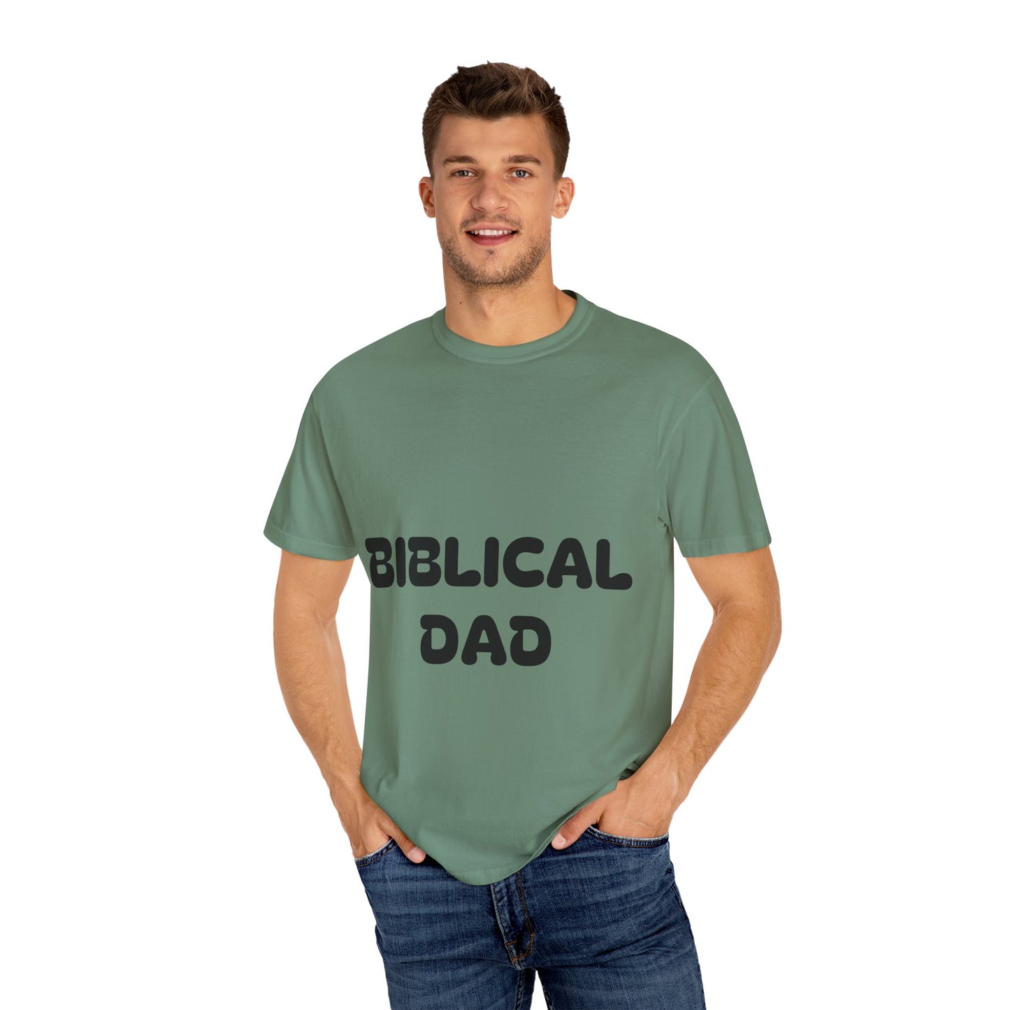 Biblical Dad T-Shirt | Unisex Garment-Dyed Tee for Fathers | Great Father's Day Gift, Family Gatherings, Casual Wear, Spiritual Joy, [...]