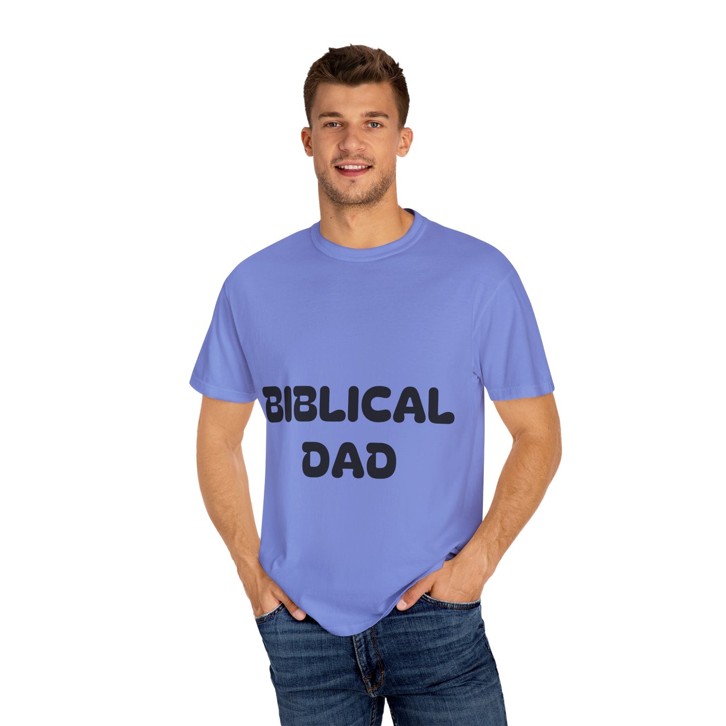 Biblical Dad T-Shirt | Unisex Garment-Dyed Tee for Fathers | Great Father's Day Gift, Family Gatherings, Casual Wear, Spiritual Joy, [...]