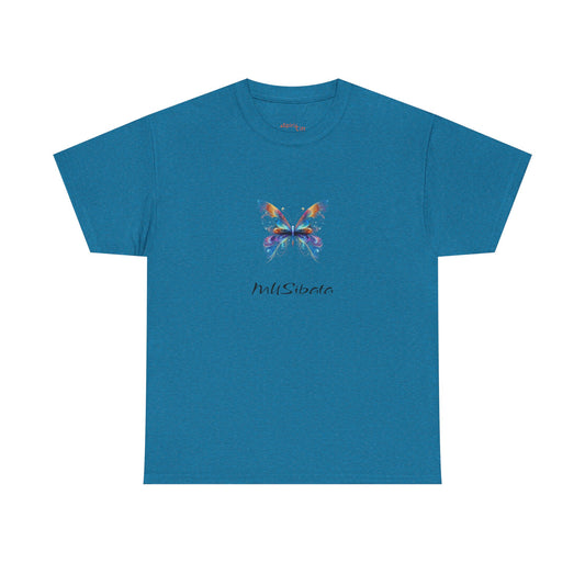 Butterfly Vibe Unisex Heavy Cotton Tee | Unique Graphic Shirt, Spring Fashion, Gift for Her, Casual Wear, Everyday Style