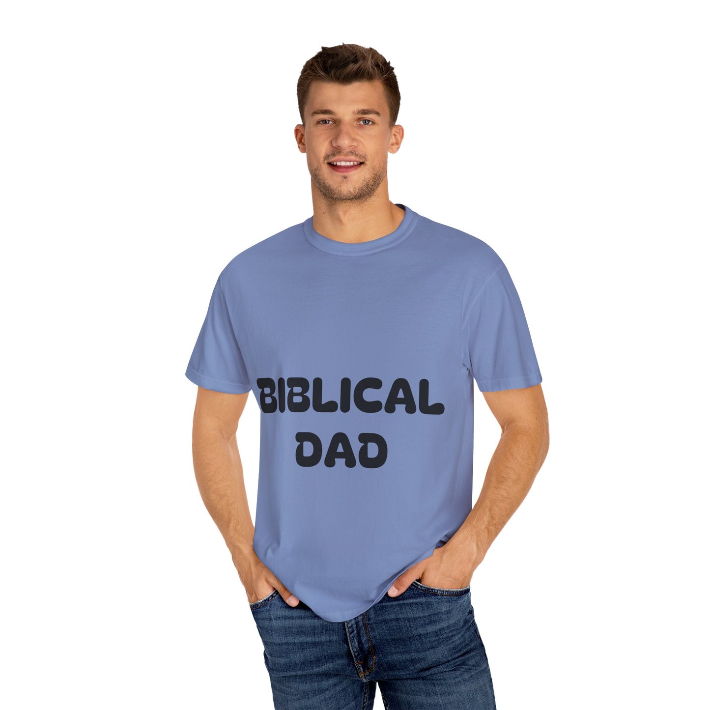 Biblical Dad T-Shirt | Unisex Garment-Dyed Tee for Fathers | Great Father's Day Gift, Family Gatherings, Casual Wear, Spiritual Joy, [...]