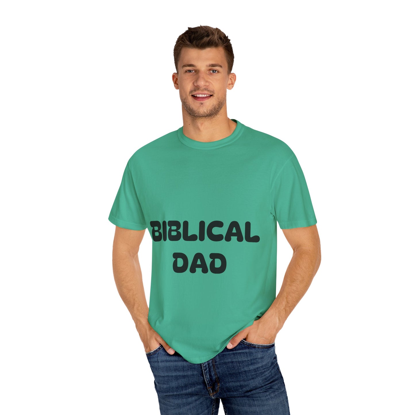 Biblical Dad T-Shirt | Unisex Garment-Dyed Tee for Fathers | Great Father's Day Gift, Family Gatherings, Casual Wear, Spiritual Joy, [...]
