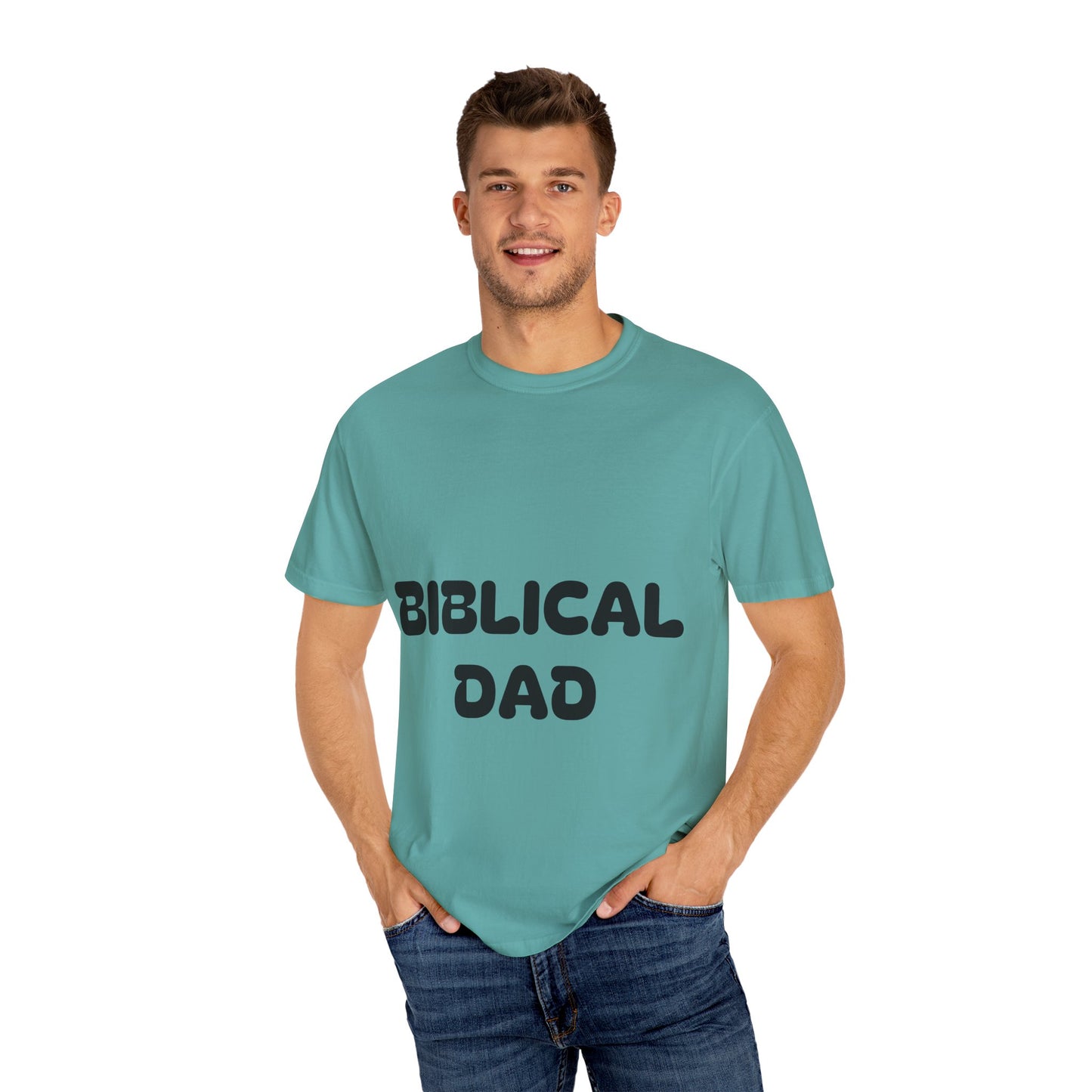 Biblical Dad T-Shirt | Unisex Garment-Dyed Tee for Fathers | Great Father's Day Gift, Family Gatherings, Casual Wear, Spiritual Joy, [...]