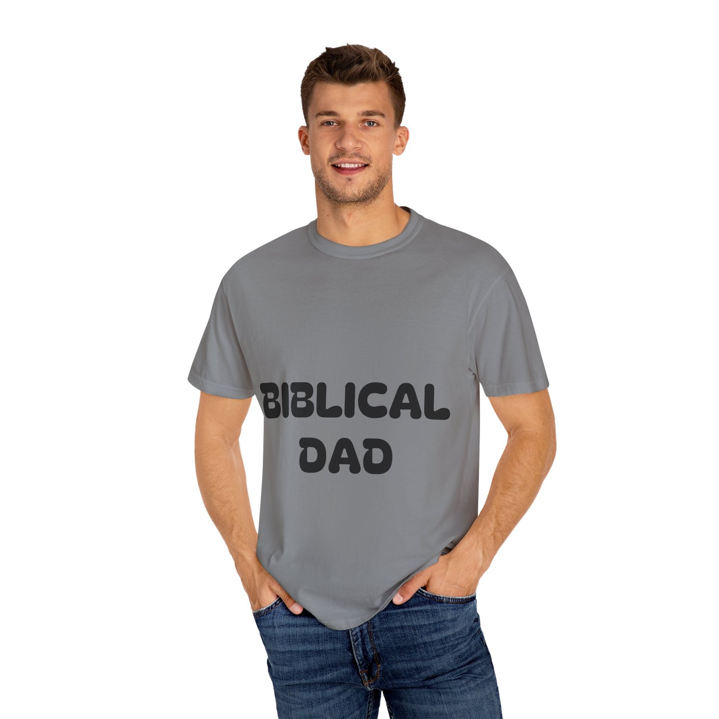 Biblical Dad T-Shirt | Unisex Garment-Dyed Tee for Fathers | Great Father's Day Gift, Family Gatherings, Casual Wear, Spiritual Joy, [...]