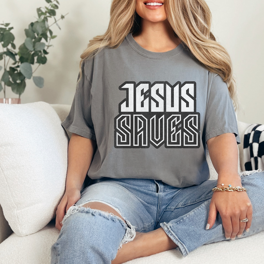Christian Tshirt- Jesus Saves-Boutique Brand-0